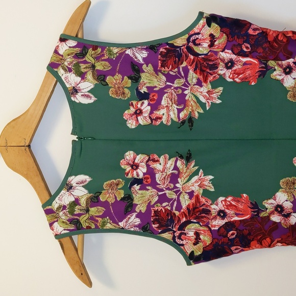 Ann Taylor Petite Women's Size 8P Sleeveless Floral Print Lined Dress - Picture 7 of 14